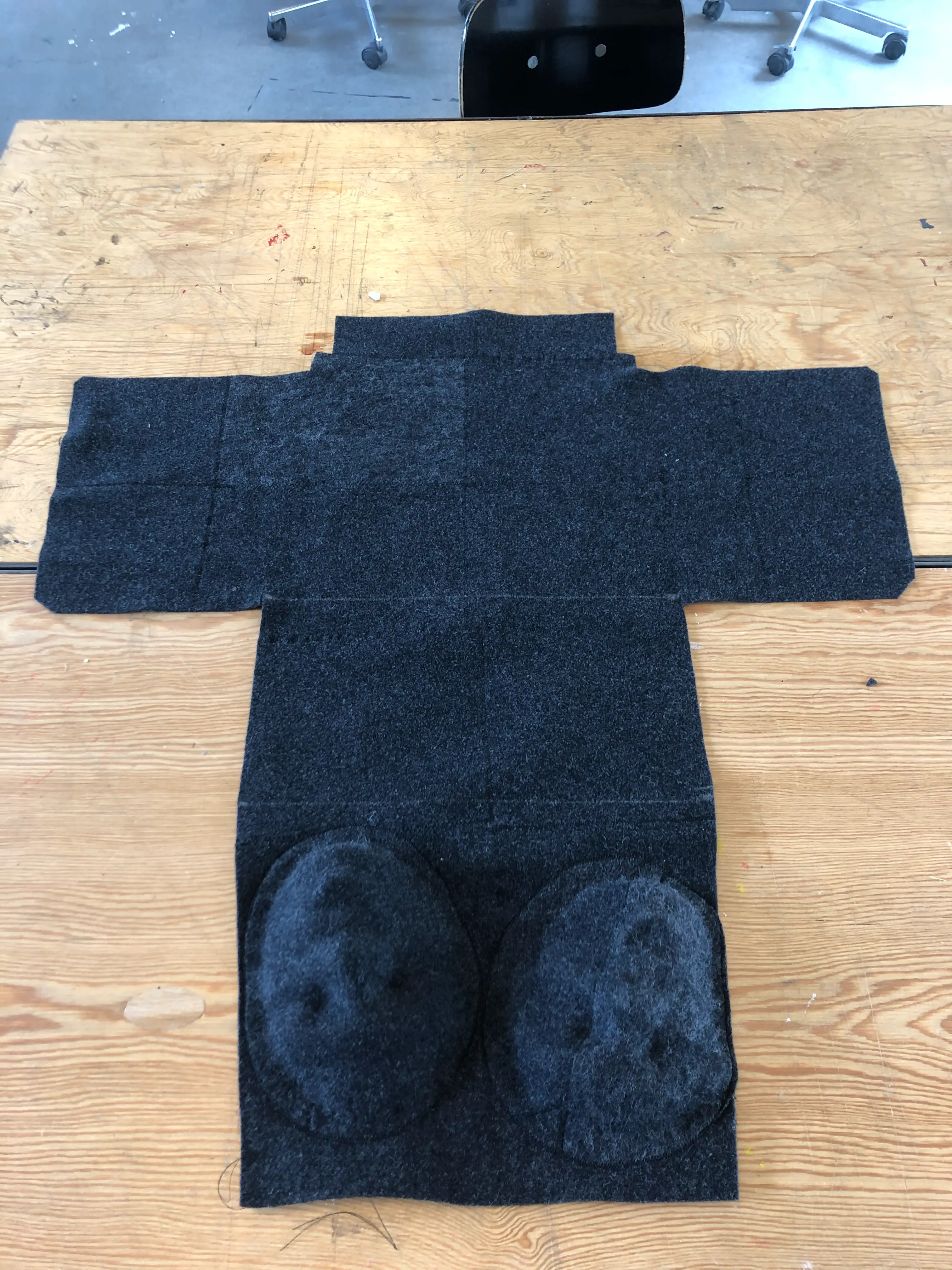 Sammensyning af filten med zigzag